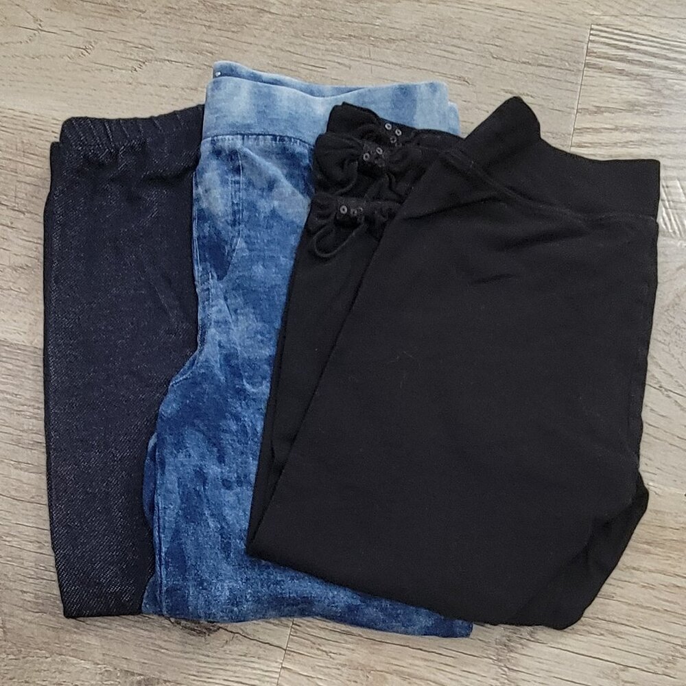 Girl's Bundle of 3 Capri Leggings